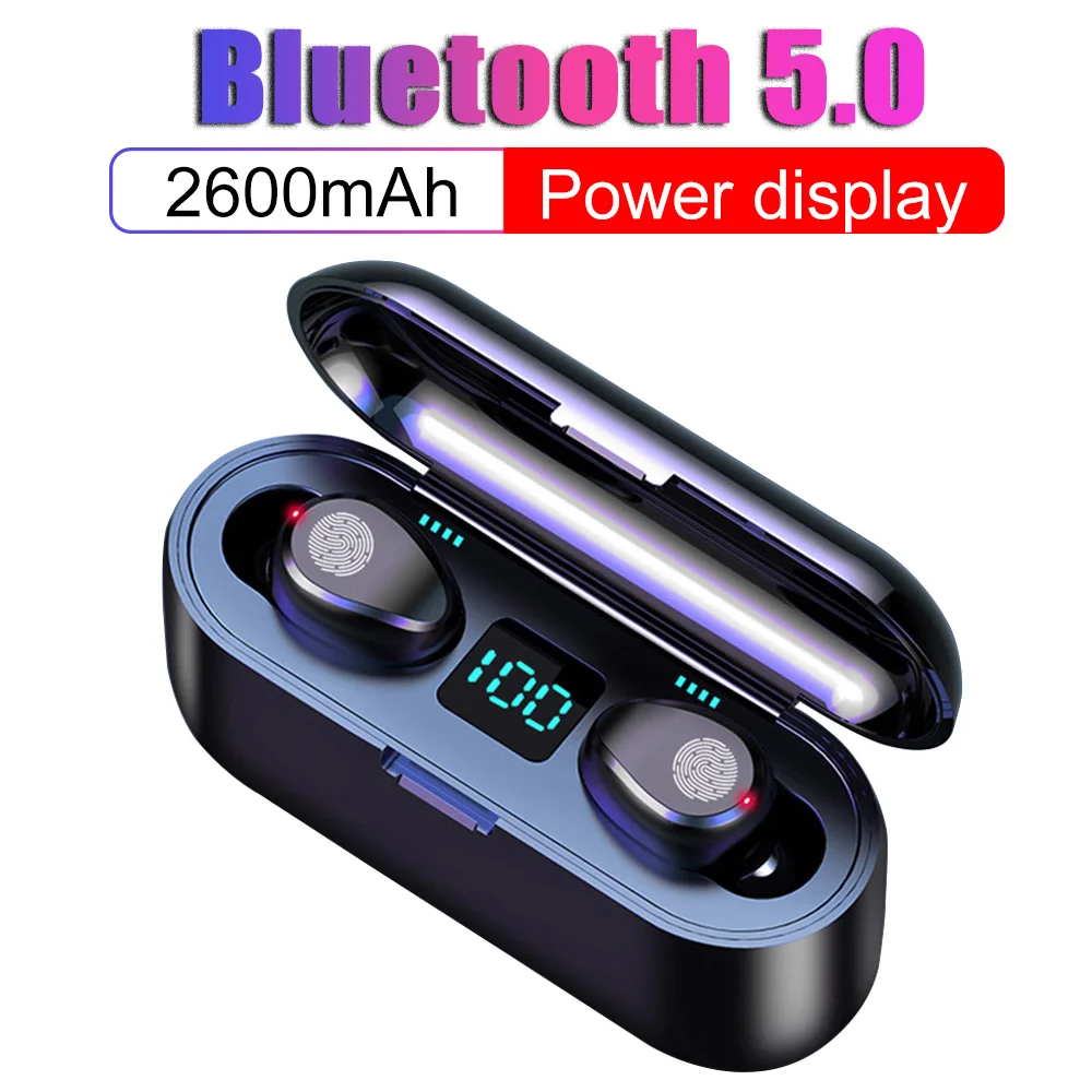 TWS mini 5.0 Bluetooth earphones True wireless headphones 8D Stereo headsets Sport Bluetooth Headphone Earbud With Charging case