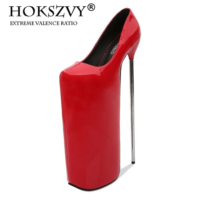 

HOKSZVY Women's Shoes Pumps High-Heeled Shoes Sexy Party Disposable Nightclub PU 30cm Heels Show Performance Shoes WZ-JS30-1