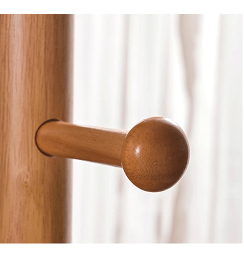 

1 Assembled Wood Hangers Hat Coat Display Floor Standing Rack 10 Hooks Clothes Hanger Bedroom Clothing Organizer