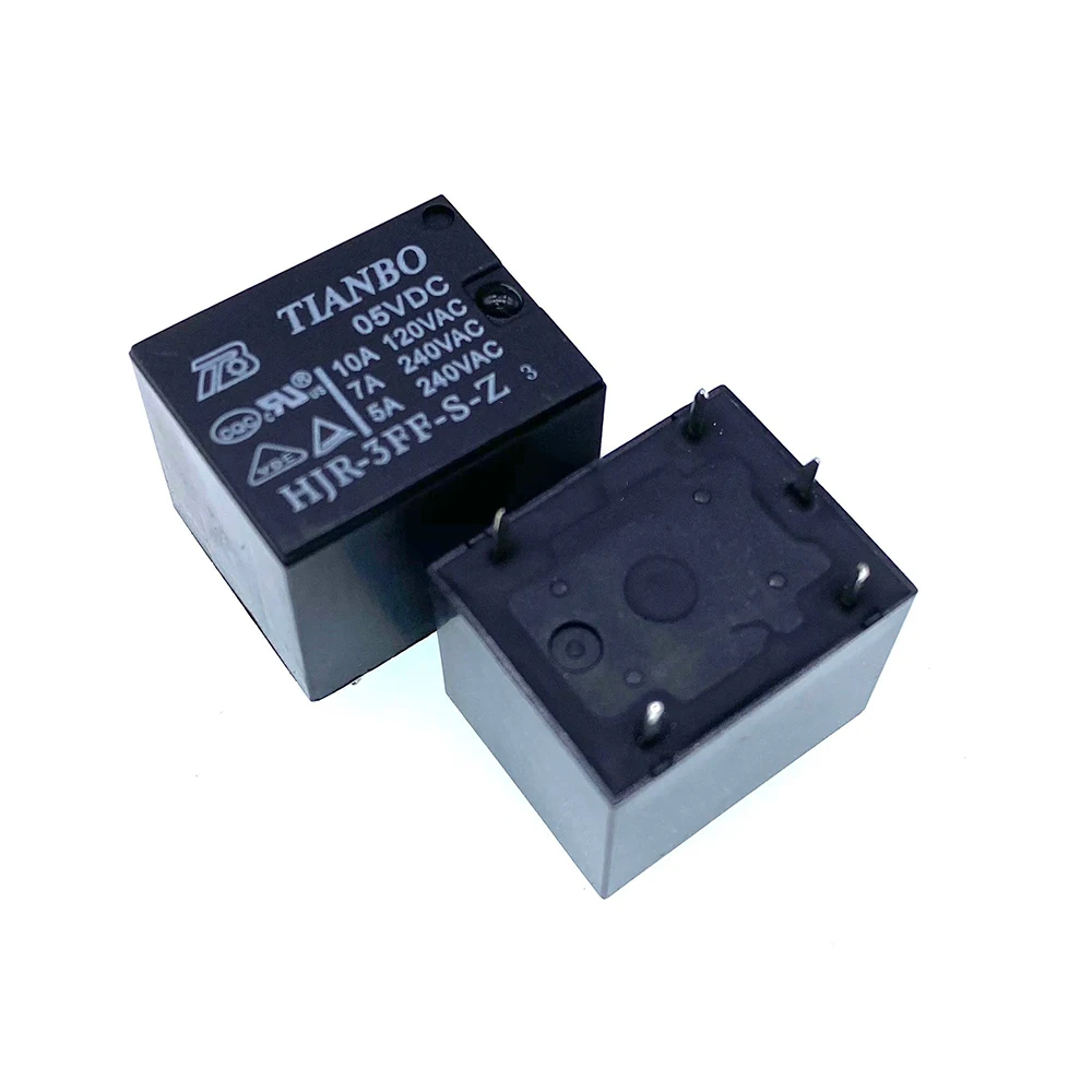 5PCS/LOT NEW relay HJR-3FF-S-H HJR-3FF-S-H-12VDC HJR 3FF S H 5V 12V 24V 4PIN 10A Normally open