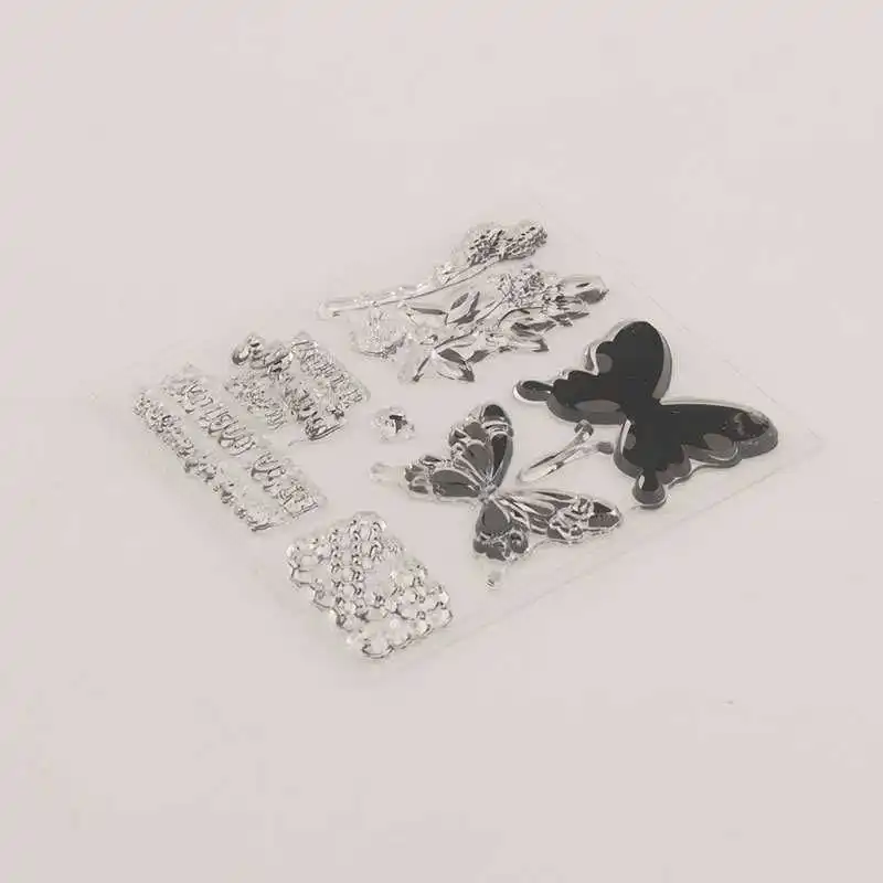 День рождения бабочка желает силиконовый прозрачный чехол штампы для