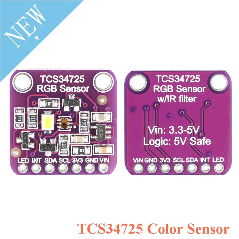 Цветной датчик TCS34725, RGB-датчик распознавания цветов, s-модуль GY-TCS34725, электронный для Arduino GY TCS34725 GY TCS34725