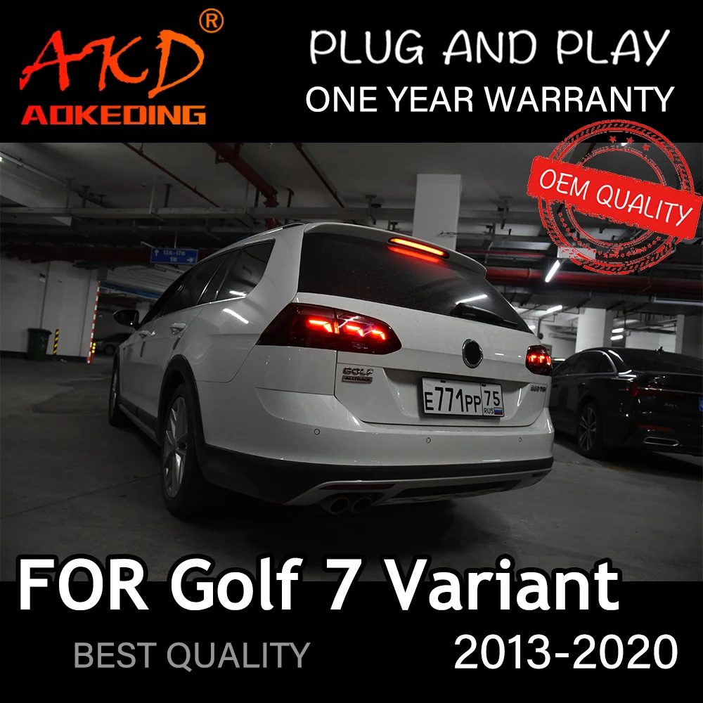 

Задний фонарь для VW Golf 7, вариант 2013-2020, задний светодиодный онарь для автомобилей, аксессуары для гольфа 7,5, спортивный задний фонарь