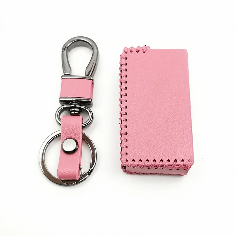 

Hot sale 100% leather car key case for Peugeot 207 307 308 407 408 For Citroen C3 C4 C4L C5 C6 Flip folding 3 button key cover