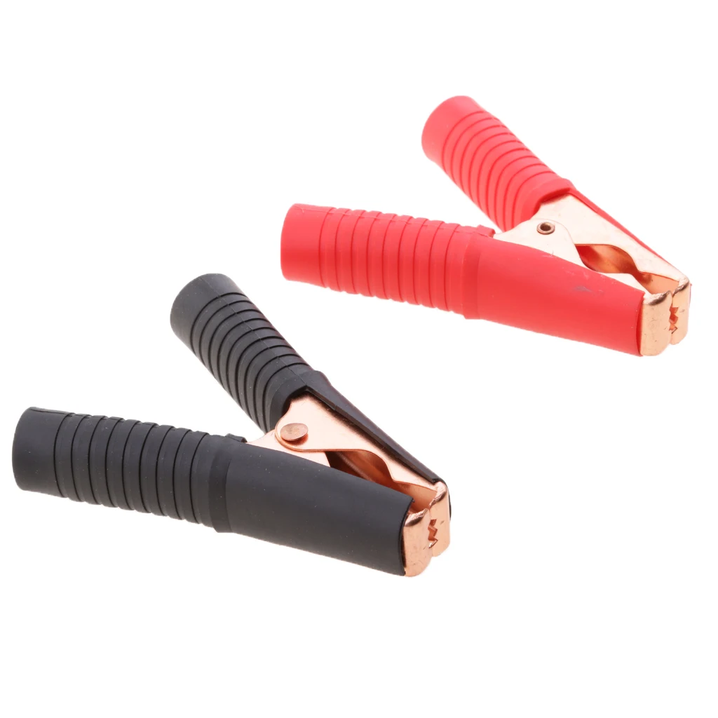 2 Pieces Auto Car Battery Test Alligator Crocodile Clips Clamp Testing |