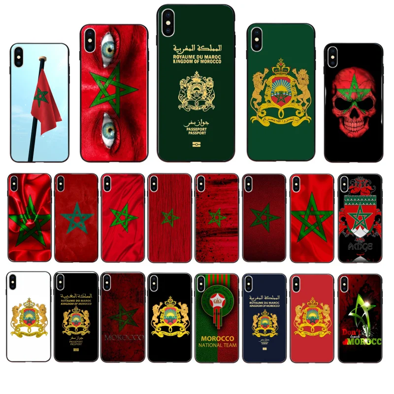 

Morocco Flag Passport Phone Case for iphone 13 12 11 Pro Max Case For iPhone XS MAX X XR SE2 8 7 Plus
