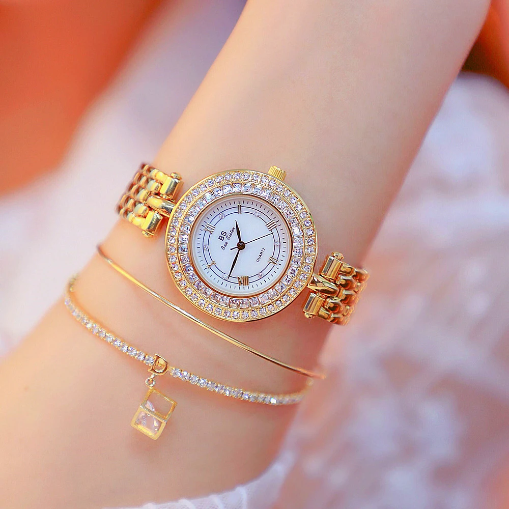 

Часы наручные женские с бриллиантами, роскошные брендовые модные повседневные, золотистые/серебристые, подарок для женщин