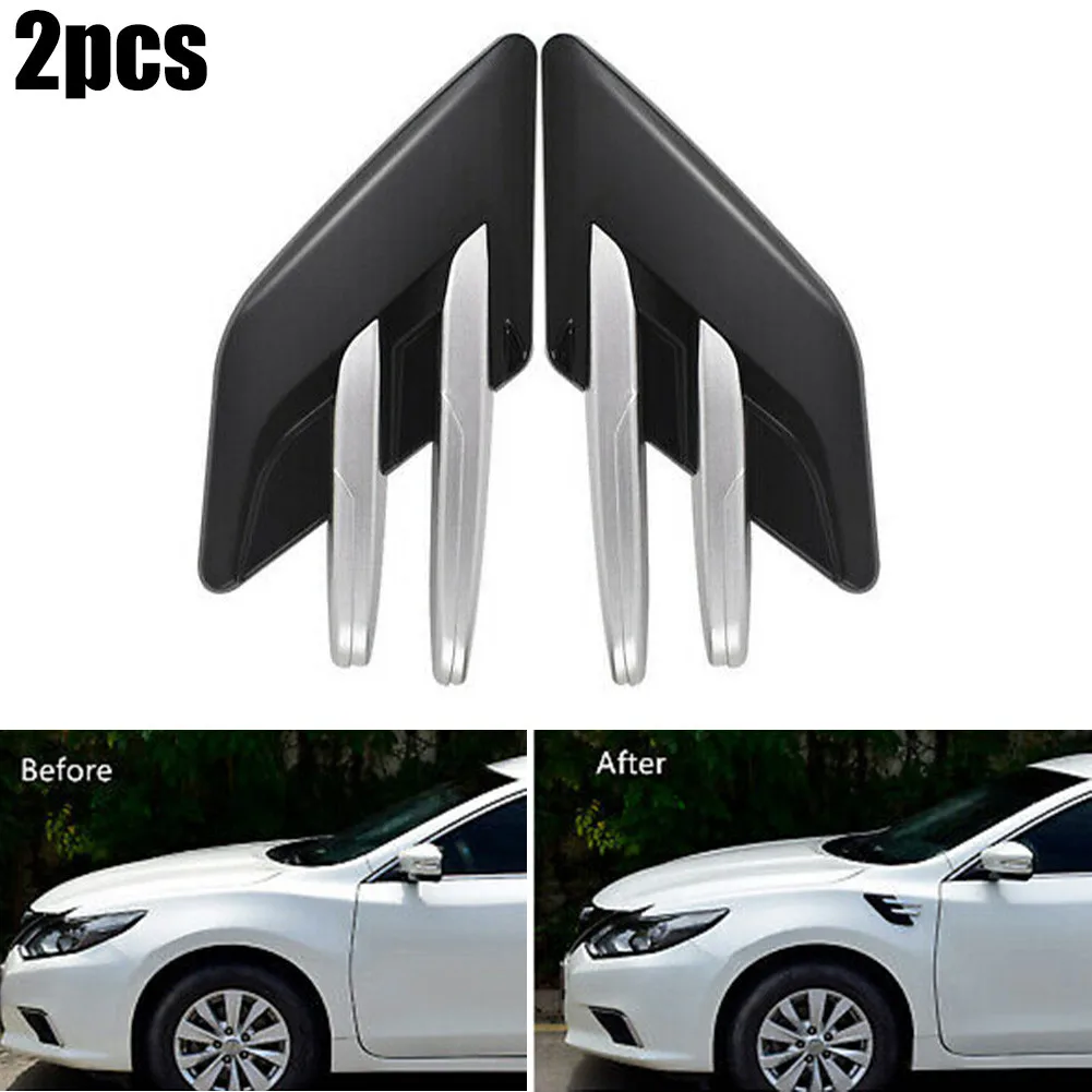 

Replacement Car Side Fender Stickers Side Fender Sticker Vent Hood 2pcs ABS