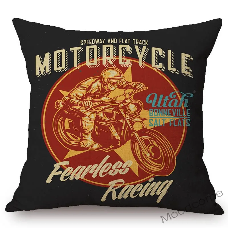 1" Винтажный постер для езды на мотоцикле в клубе" Born to Ride Live to Ride Throw ", Чехол для подушки в американском стиле, Подарочный чехол для подушки Bf