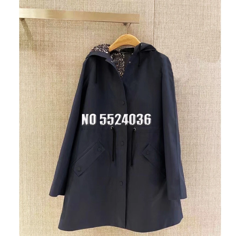 

2021 New Autumn Women Ladies Casual Coat Pocket Jackets Long Sleeve Female Windbreaker Loose Hooded Outwear