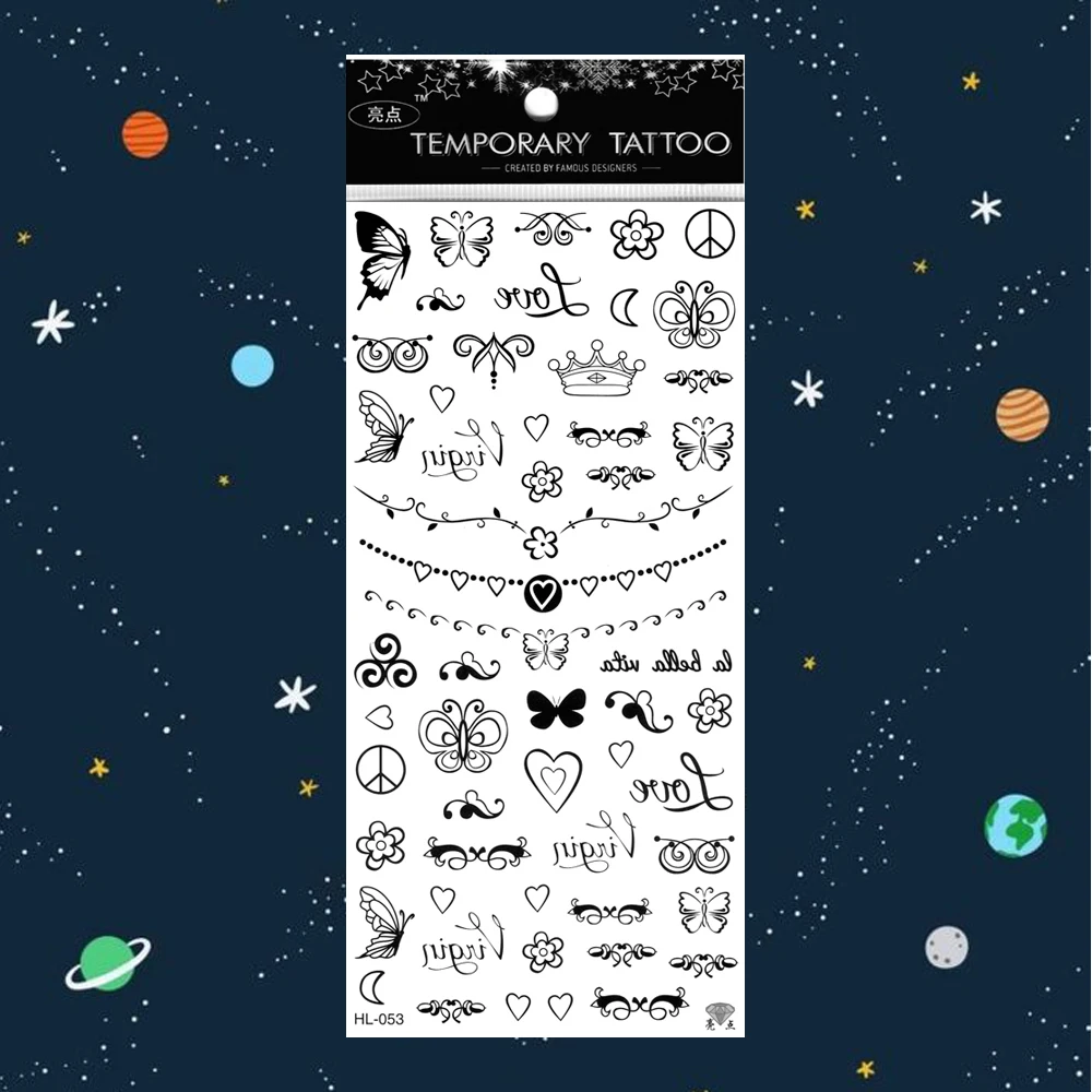 5 шт./лот стрелы поддельные тату Сердце Дети король водонепроницаемый письмо