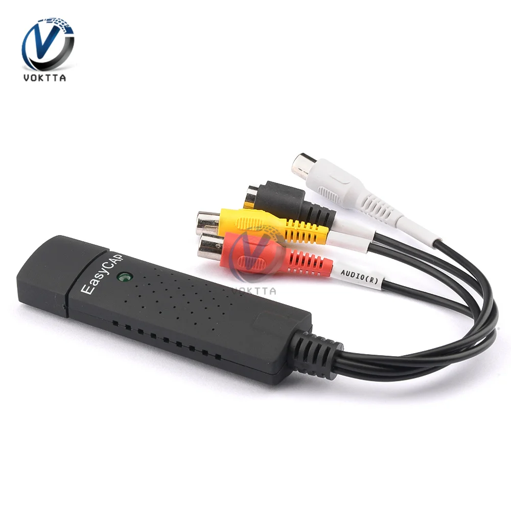 USB 2 0 Захват 1 канал видео ТВ DVD VHS аудио ПК адаптер карта тв DVR конвертер |