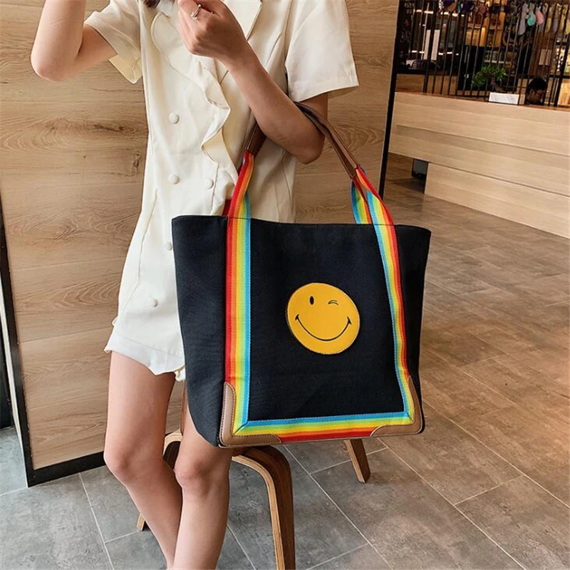 21 клубный бренд большая вместительность модная женская сумка со смайликом сумки