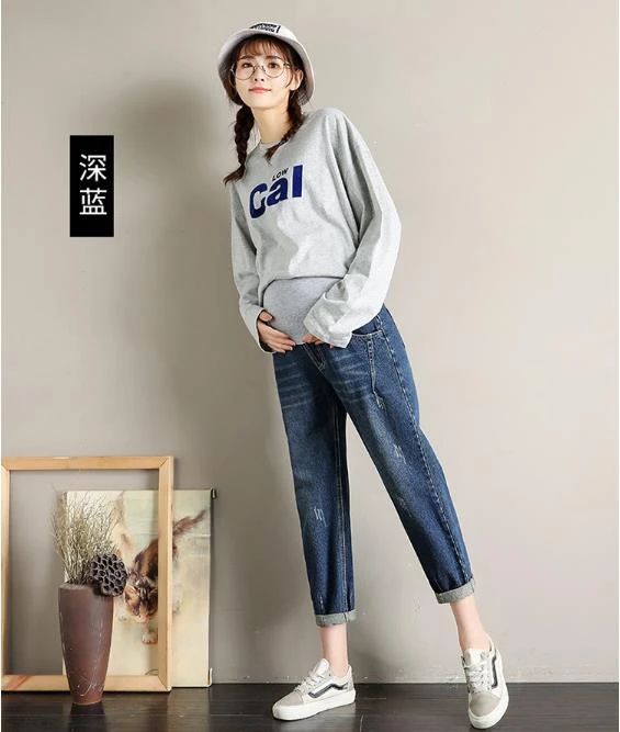 

4XL Autumn Maternity Pants Pregnancy Clothing Pregnant Clothes Casual Maternity Jeans Belly Support Harem Pants Maternity Pants