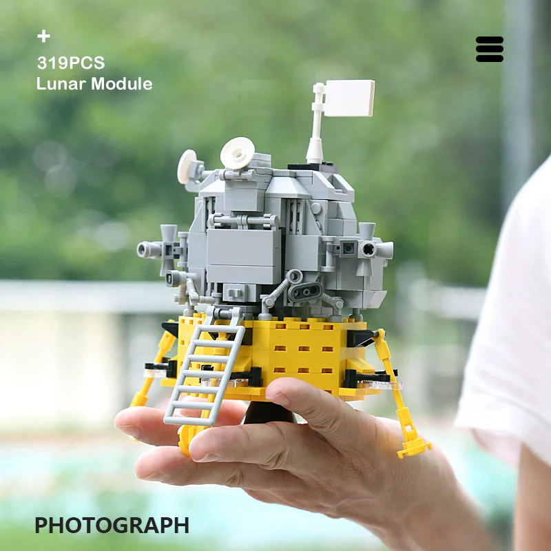 Lepining креативные игрушки совместимые с 10266 Apollo 11 комплекты моделей лунного Lander