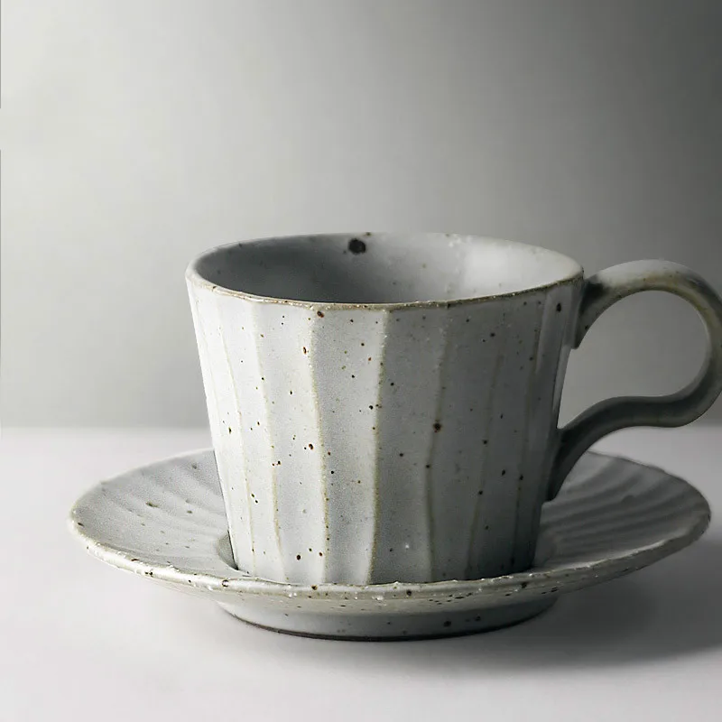 

Vintage White Simple Coffee Cup Saucer Set Bone China Traditional Chinese Tea Cups Taza Cafe Portatil Household Goods AB50CS