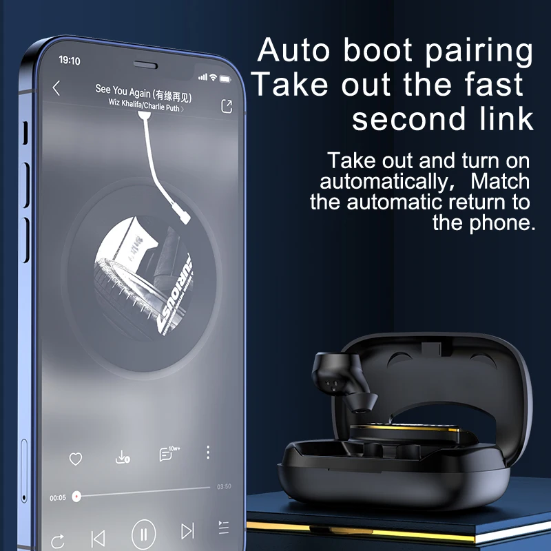 TWS Wireless Earbuds Bluetooth Headphones 2500mAh LED Charging Box 9D Bass Stereo Noise Reduction Earphones Headsets with Mic |
