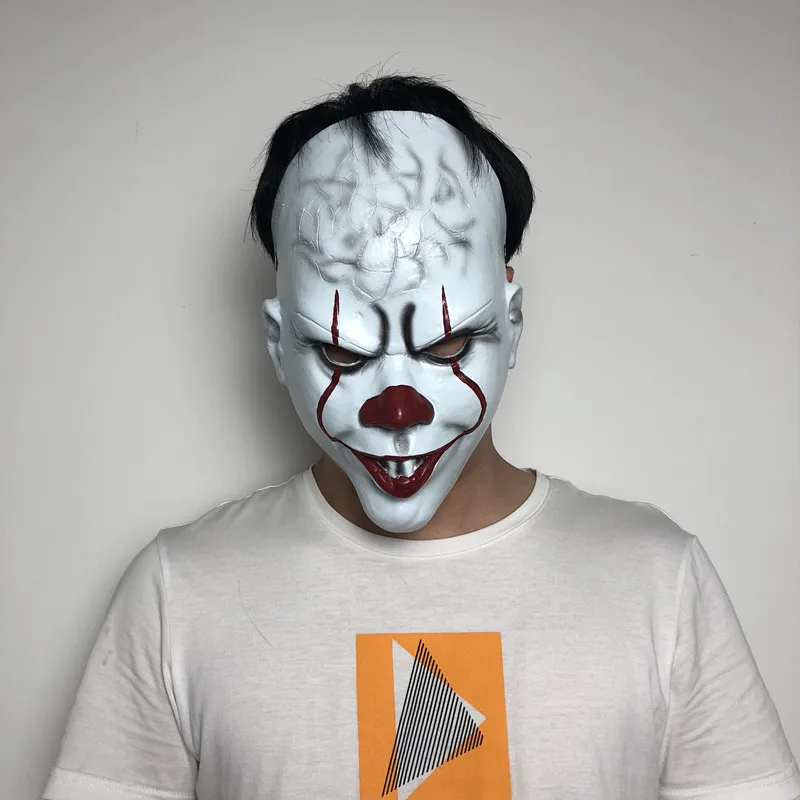 Новинка 2019 It Chapter две маски Pennywise хоррор Косплей латексные вечеринка Хэллоуин
