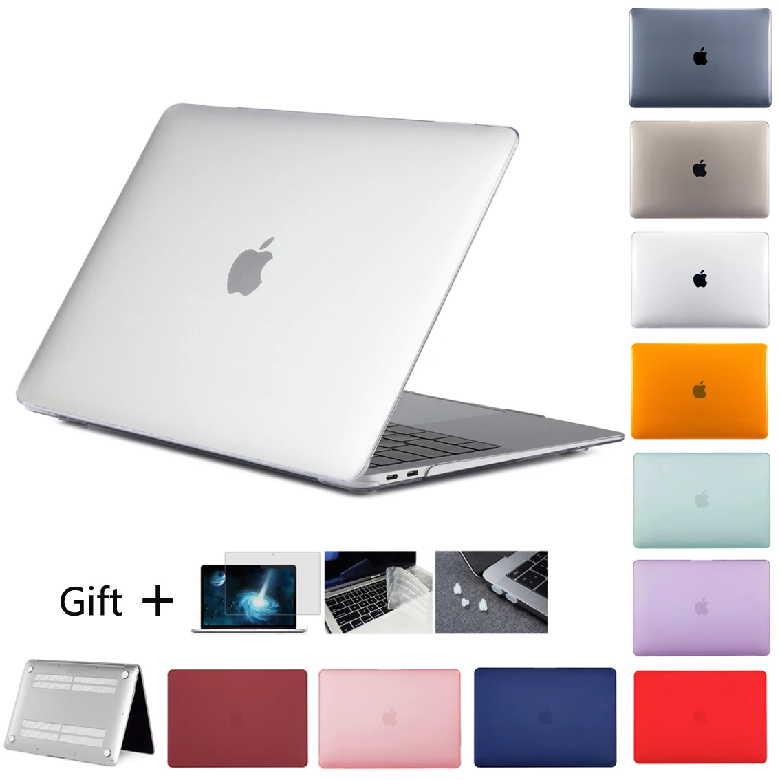 

New Crystal\Matte Case For Apple Macbook Air Pro Retina M1 Chip 11 12 13 15 16 inch ,Case For 2020 Pro13 A2338 A2289 A2179+gift