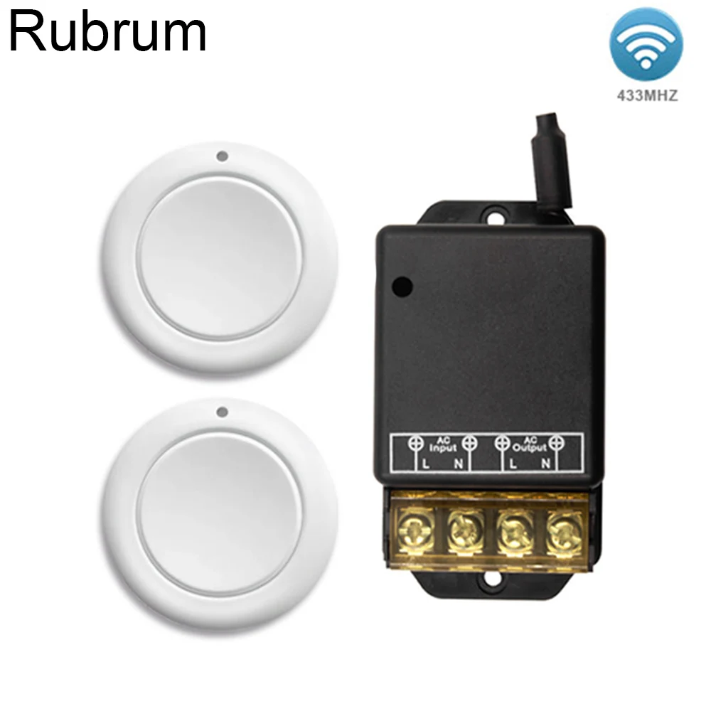 Беспроводной Выключатель Rubrum, 110 В, 220 В, 30 А, 1 канал, 433 МГц