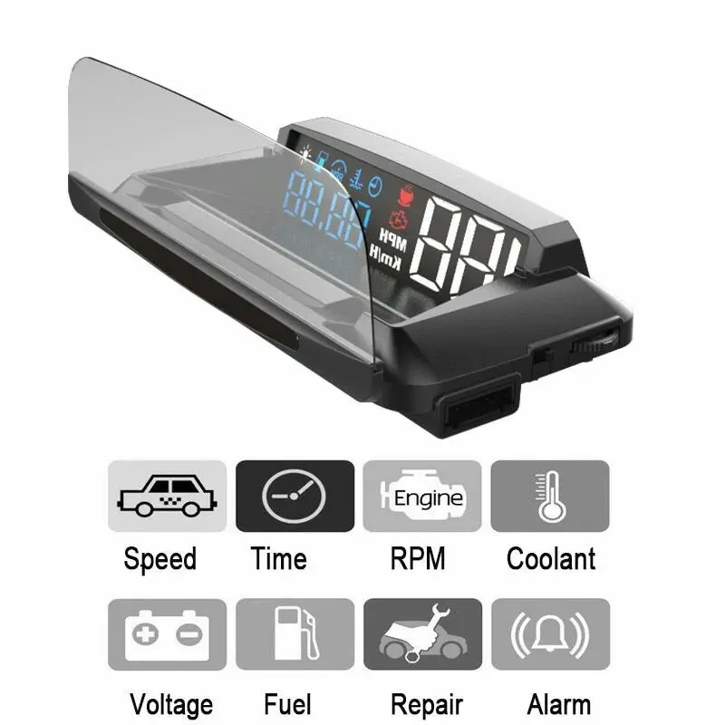 

Проектор для лобового стекла автомобиля, проектор скорости, obd2, цифровой дисплей для автомобиля