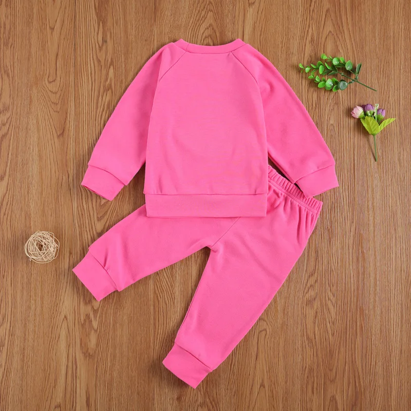 

Pudcoco Casual Suit 0-3Years Toddler Baby Girl Autumn Clothing Long Sleeve Heart Printed Top+Solid Pants 2Pcs Outfit Sets