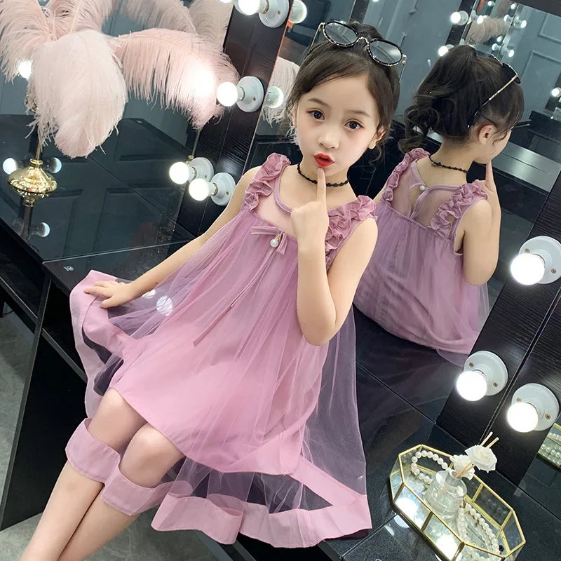 Новое летнее платье принцессы для девочек модная вышивальная нитка на день