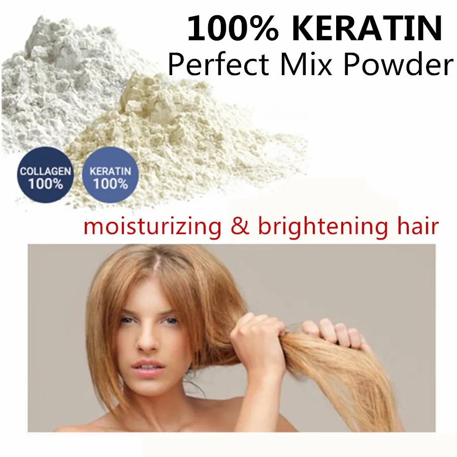 

SowSmile 100% Keratin Collagen Silk Natural Moisturizing Repair Hair Scalp Care Vitamins Treatment Perfect Mix Serum Powder