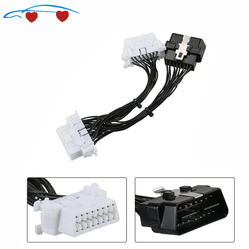 Адаптер 16 контактный OBD2 OBDii OBD 2 сплиттер Удлинительный кабель один штекер два