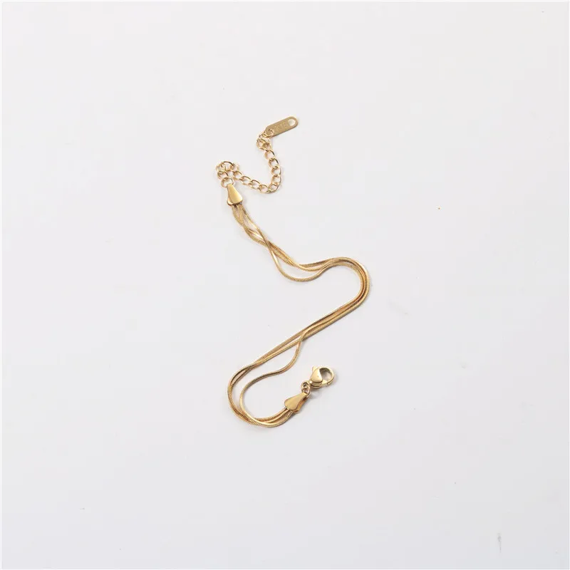 

High End Gold Plated Stainless Steel Simple Multilayer Bracelet for Women Wholesale Jewelry wholesale bulk bracelets