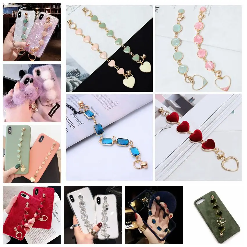 

Креативный браслет с драгоценными камнями, плюшевая подвеска в виде любви, diy, Женский чехол, коллекция ювелирных изделий с цепочкой