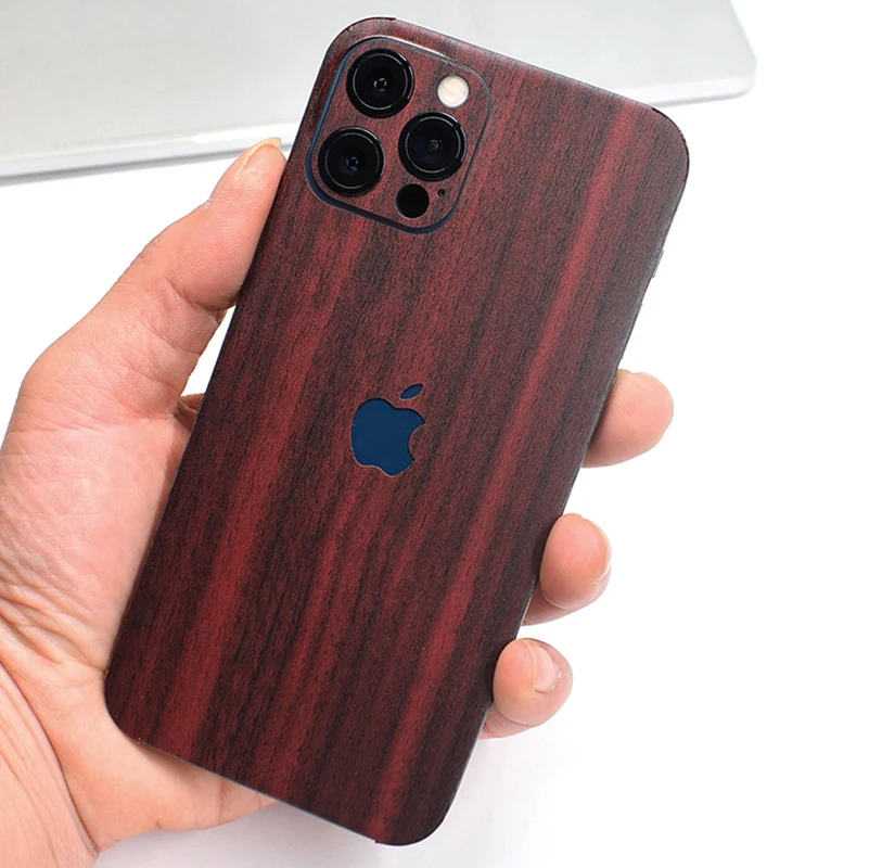 New Wood Grain Decorative For iPhone 12 11 Pro Max XS 6 6s iPhone7 xsmax XR X 5s SE 7 8 Plus Phone Protector Back Film Stickers
