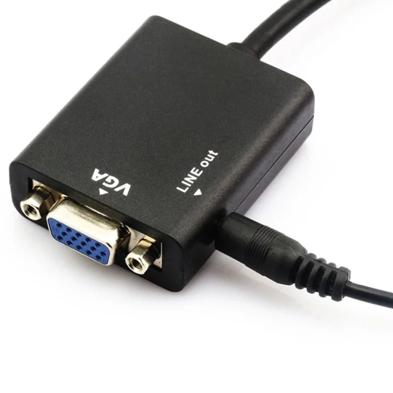 Мини-адаптер HDMI-VGA мини-адаптер HDMI с внутренней резьбой на внутреннюю резьбу VGA 1080p