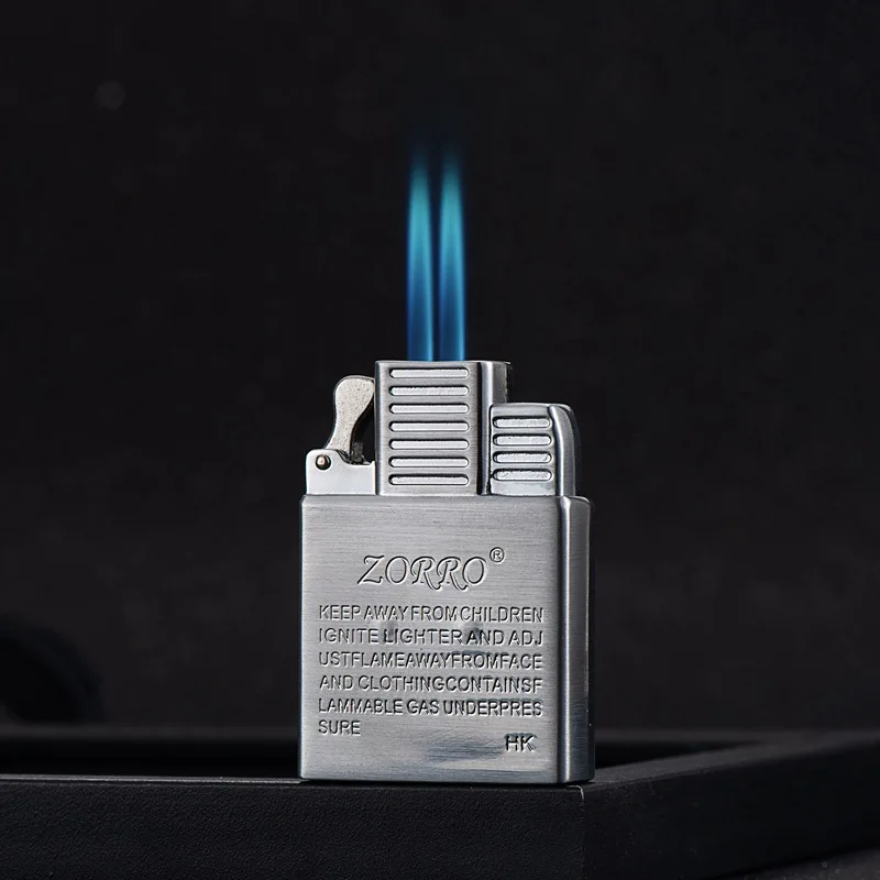 

ZORRO Dual Fire Torch Insert Lighter Gas Jet Windproof Flint Gasoline Oil Lighter Inflatable Butane Kerosene Liner DIY Tool