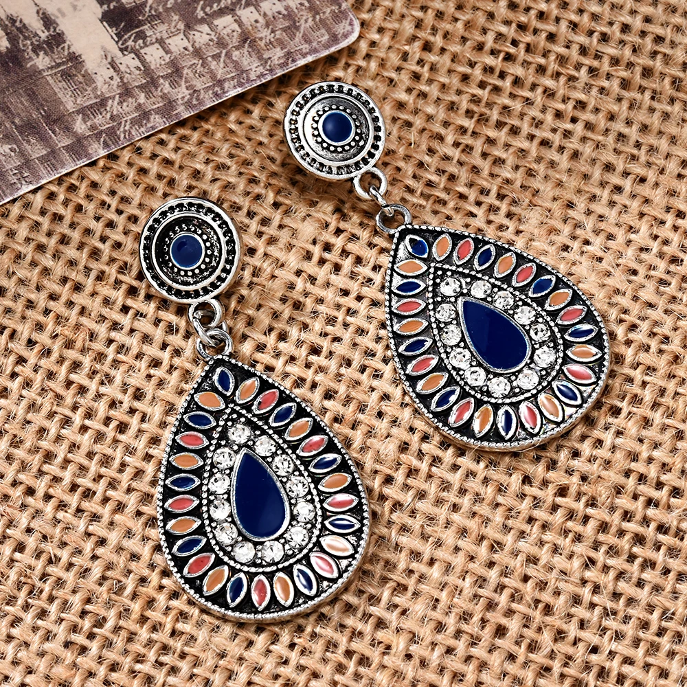 Богемные винтажные разноцветные Круглые Подвесные серьги дизайнерские