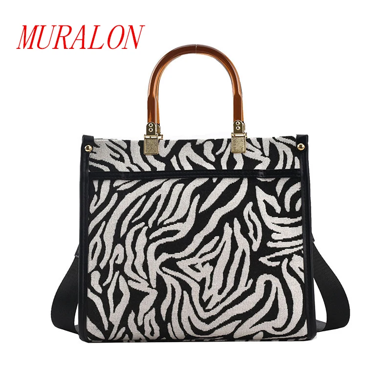 

Leopard Print Trendy Portable Tote Bag 2021 Autumn New large-Capacity Canvas Retro One-Shoulder Messenger Bag