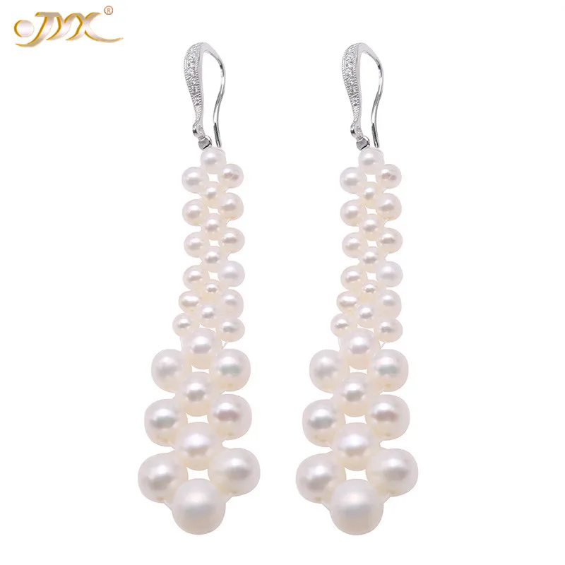 

Женские круглые жемчужные серьги JYX, из серебра 925 пробы, 4,5-8 мм