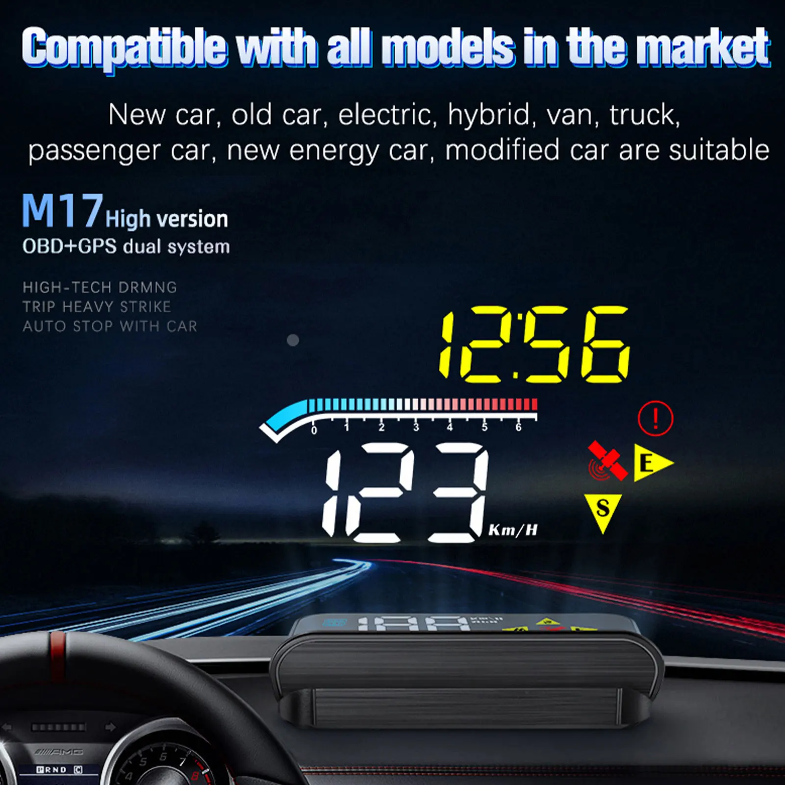 

Автомобильный проектор HUD на лобовое стекло, Универсальный HD-монитор СВЕТОДИОДНЫЙ