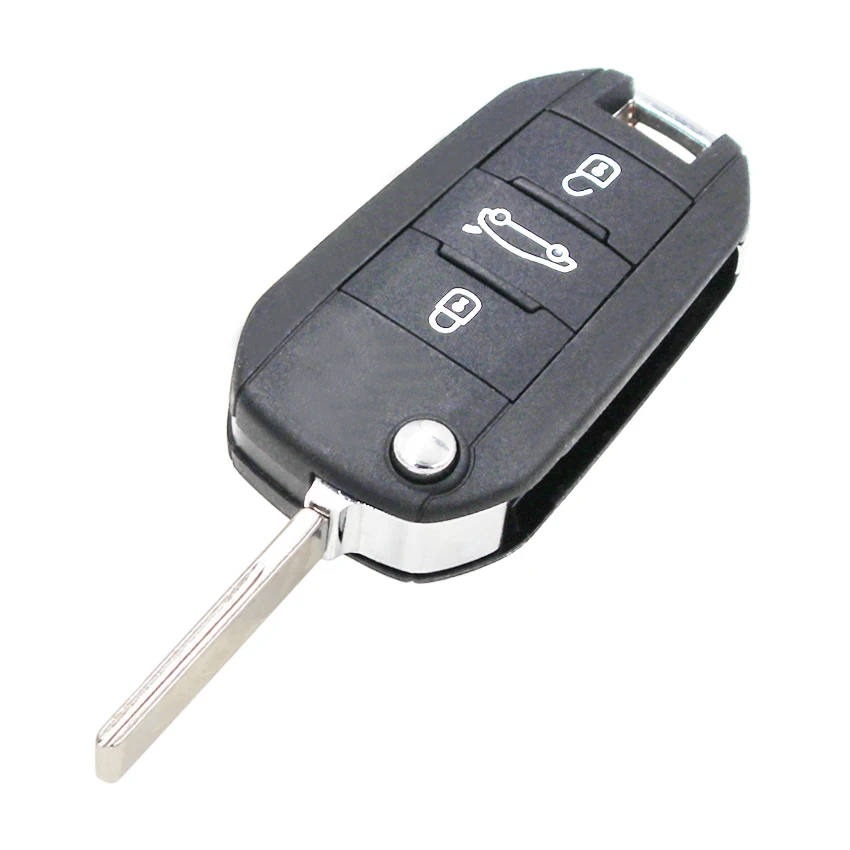 3 кнопки флип дистанционного ключа fob 433 МГц с ID46 PCF7941 чип для peugeot 508 301 с HU83 пустой ключ