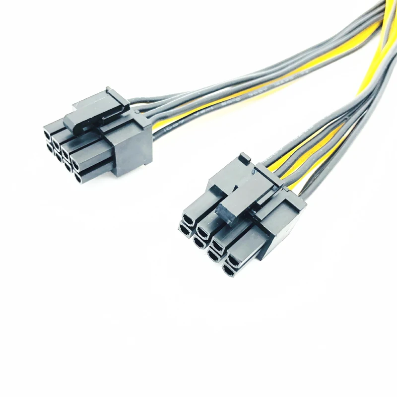 Переходник для видеокарты PCI-Express PCIE 8 Pin/Dual (6 + 2) Pin VGA кабель питания 20 см майнинга