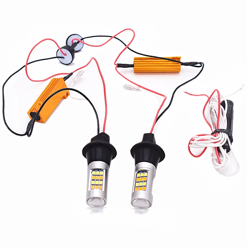 2 шт 12 В Canbus DRL светодиодный T25 3156 BA15S P21W BAU15S PY21W 7440 W21W 3030 чипы 30SMD бег светильник s и