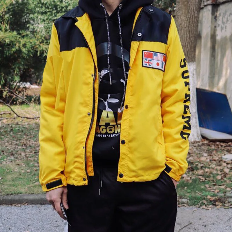 

Men's Jacket Large Size 3XL Jacket Hooded Coat Parker Men's Hooded Flag Printed Jacket 2021 Trend Spring and Autumn