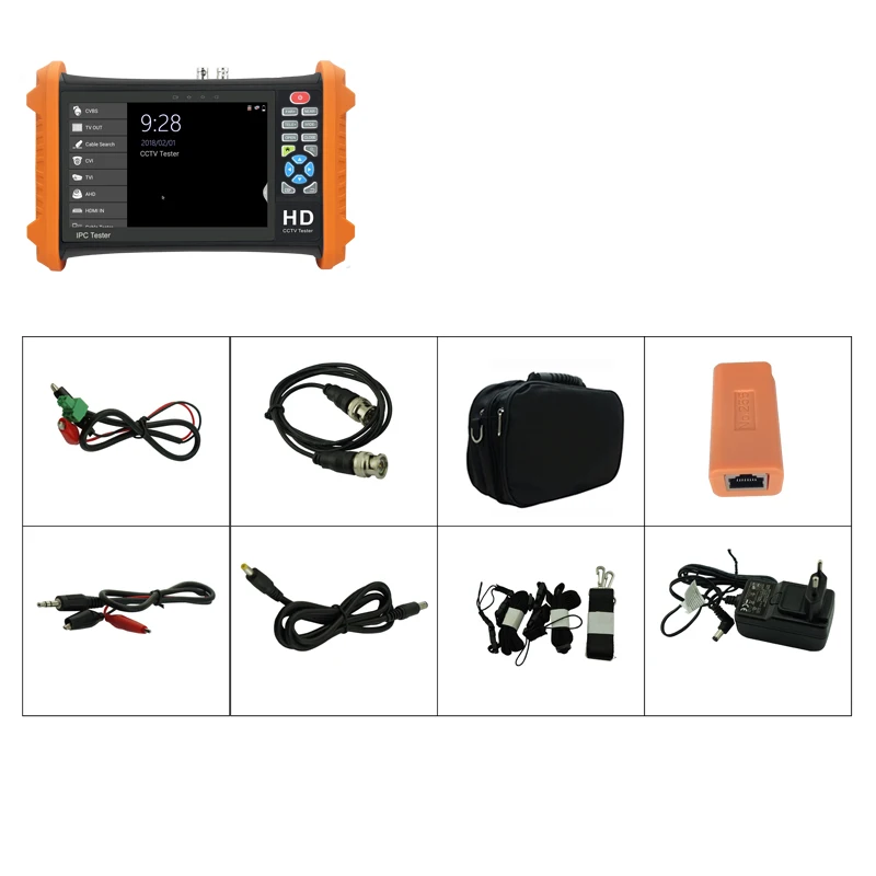 7 дюймов 8MP TVI CVI 5MP AHD 2MP SDI CCTV тестер аналоговых камер Поддержка HDMI/аудио вход/выход