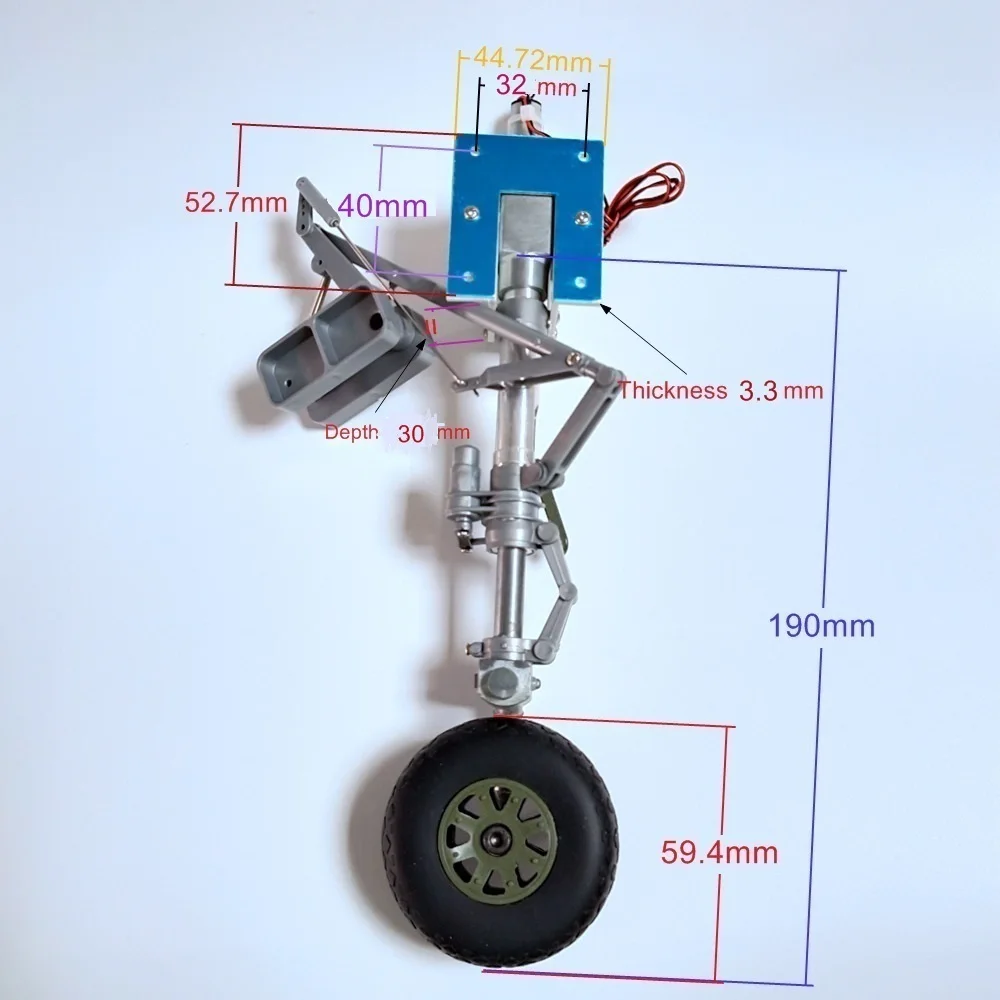 Посадочное шасси с тормозными колесами для самолета Skyflight LX модели 2000 мм wingspan B25
