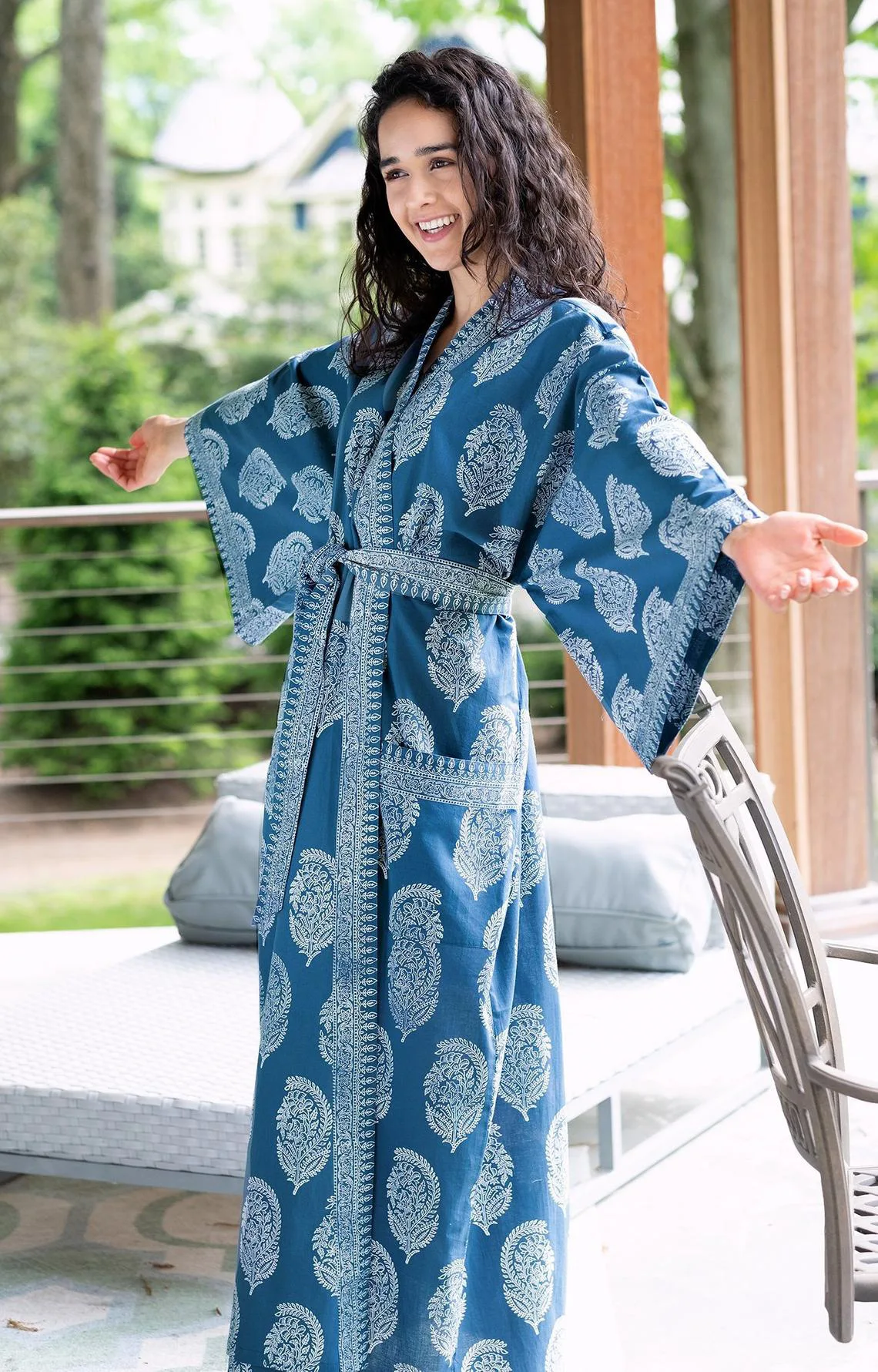 

Beachwear Long Kimono Cardigan Bohemian Printed White Cotton Tunic Plus Size Boho Women Tops and Blouse Vintage Shirts