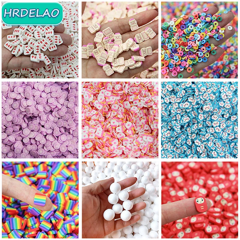 

10g/bag Cartoon Slimes Soft Pottery Simulation Fruit Slices Filler For Nails Art Bread Accessories Supplies Decoration Toys Gift
