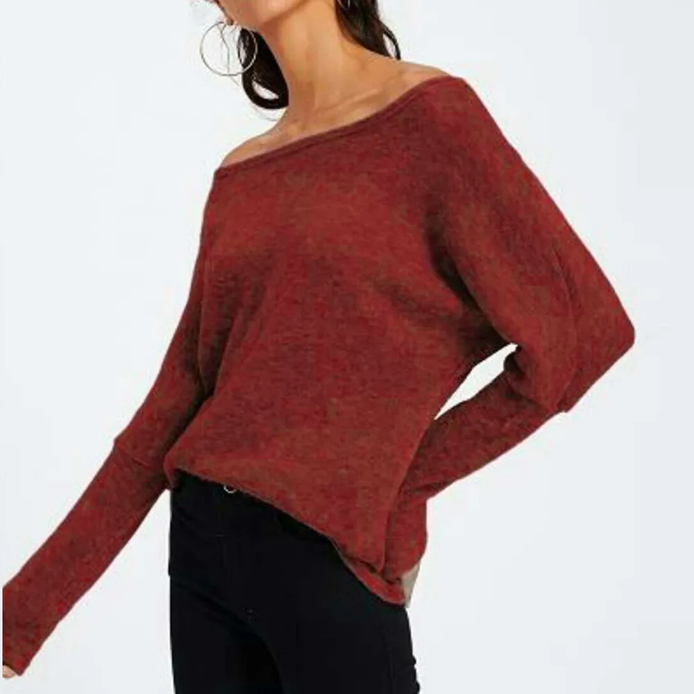 Кашемир для женщин плюс размер женский длинный рукав трикотаж джемпер длинное