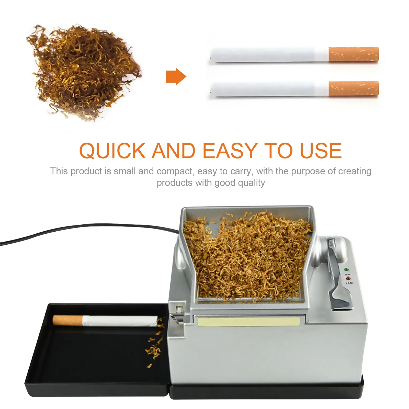 

Electric Automatic Cigarette Injector Machine Household Smoke Tube Injector Tobacco Roller Maker DIY Cigarette Rolling Machine