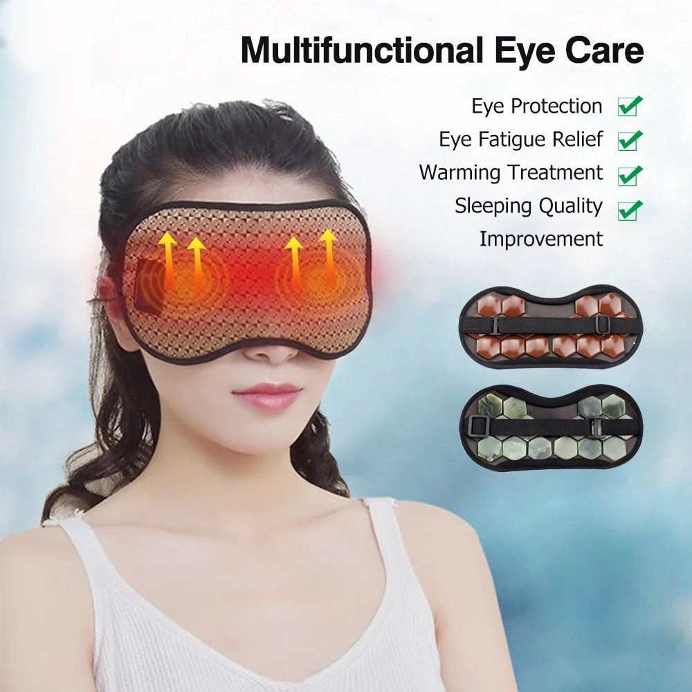 Натуральный турмалиновый массажер для глаз терапевтический Нефритовый камень