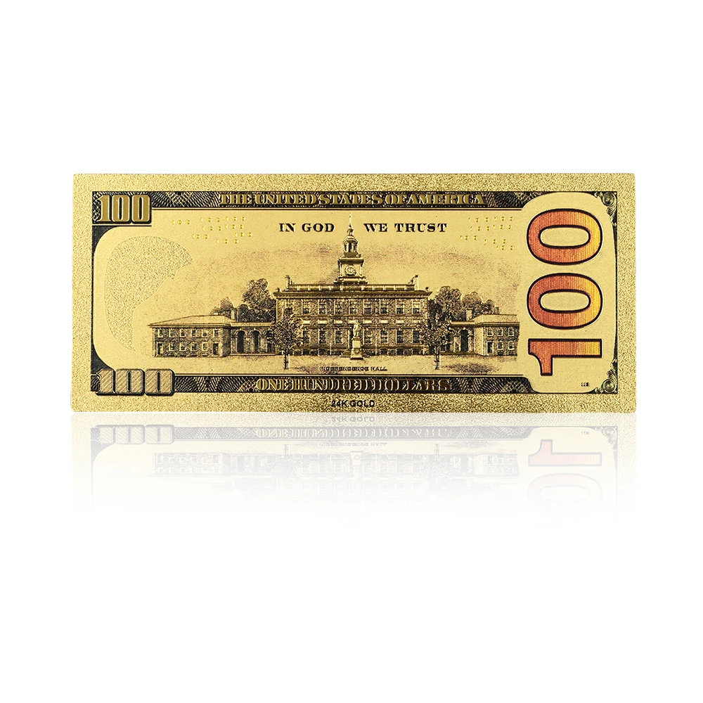 Красочные Америка 100 доллар серьги из чистого золота отделение для банкнот-2